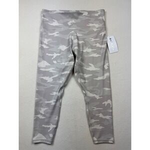 Athleta Elation 7/8 Tights 1X Gray Camo High Rise Leggings NWT 25"‎ Inseam